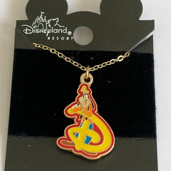 Vintage Disney Goofy Necklace 18" Fab 5 Dog Disneyana Signed Charm Gold Plated - Picture 4 of 11